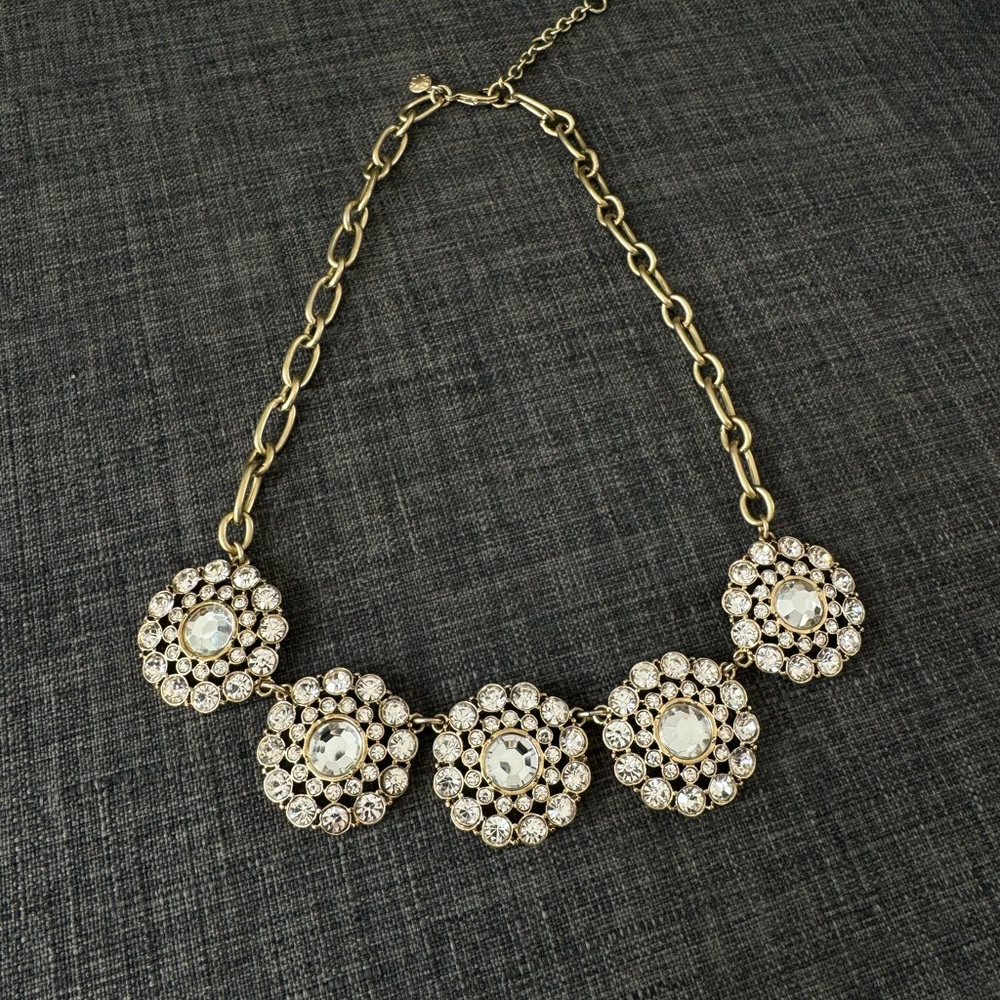 J. Crew gold/white necklace